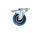 Lenkrolle,Feststeller,Elastic-Gummi blau D125mm, Rad mit Kugellager